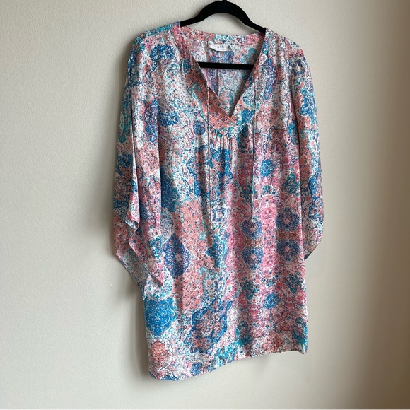 Alice & Trixie Paisley Patterned Silk Dress, Size Medium - Picture 3 of 6